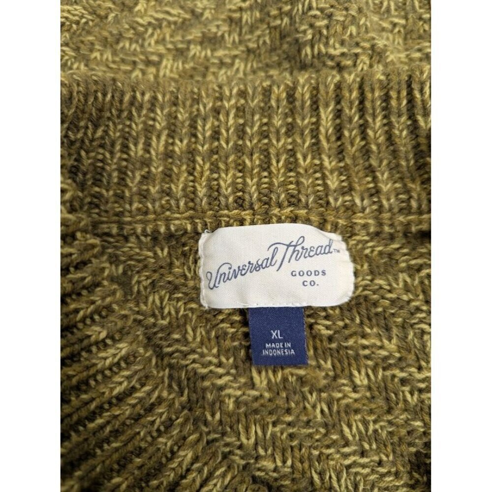 Universal Thread women's XL two tone green knitted sweater, crew neck winter F12 - Picture 5 of 8